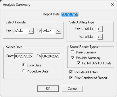 Analysis Summary Report