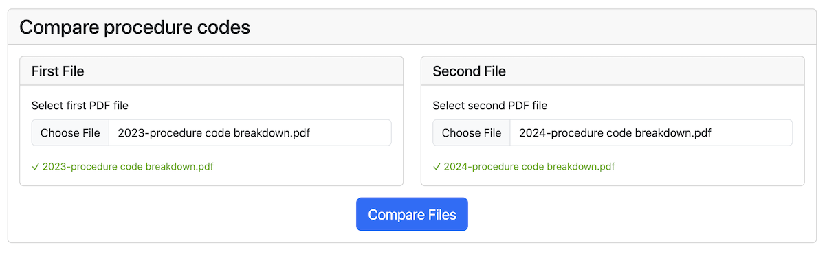 Dentrix Report Converter Compare Procedure Codes